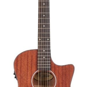 גיטרה אקוסטית 12 מיתרים מוגברת D’Angelico PREMIER FULTON LS MAHOGANY SATIN CUTAWAY