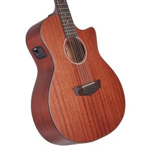 גיטרה אקוסטית 12 מיתרים מוגברת D’Angelico PREMIER FULTON LS MAHOGANY SATIN CUTAWAY