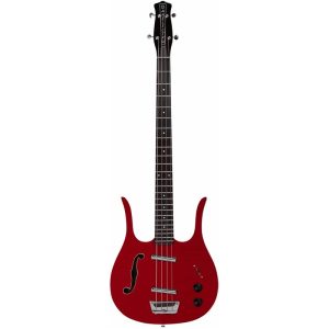 גיטרת בס Danelectro Longhorn אדומה – סאונד וינטג’ עגול ומלא לגיטריסטים שרוצים את הטוב ביותר