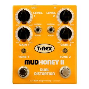 פדל דיסטורשן כפול T-REX Mudhoney II – שליטה מוחלטת בצליל שלך עם שני ערוצים, טווח צלילים רחב ובוסט עוצמתי (Copy)