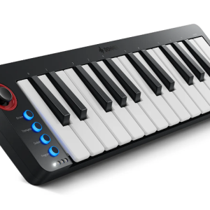 מקלדת מידי מיני 25 קלידים MIDI EC333 מבית DONNER – מקלדת שליטה קומפקטית עם חיבור USB, פדים רגישים וכפתורי שליטה להפקה מקצועית