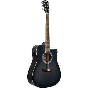 גיטרה בצבע שחור WASHBURN WA-90CE עם Cutaway בצבע שחור – סאונד מקצועי וביצועים מעולים