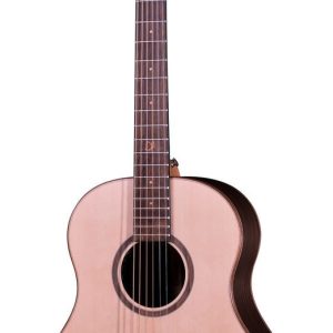 גיטרה אקוסטית מוגברת מקצועית GRAND MINO ROSE מבית CRAFTER בצבע טבעי + תיק מרופד – גיטרה עם צליל חם ואיכותי להופעות והקלטות