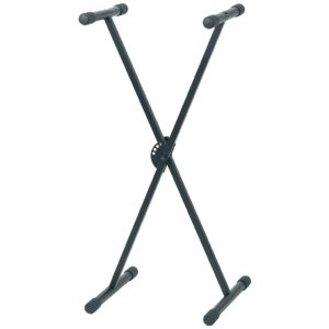סטנד קלידים שחור F-900520 מבית GEWA Germany – יציבות גבוהה, התאמה אישית ועיצוב מקצועי לכל קלידים ופסנתרים חשמליים