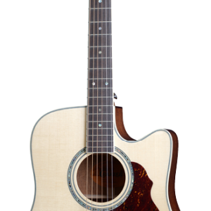 גיטרה אקוסטית מוגברת CRAFTER DE 8/N עם Cutaway בצבע טבעי מבריק – סדרת STANDARD + תיק מרופד לנגינה מקצועית