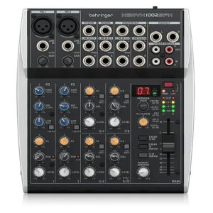 מיקסר סאונד מקצועי Behringer Xenyx 1002SFX – עם 2 כניסות מיקרופון, 4 כניסות סטריאו, חיבור USB ומעבד אפקטים מובנה