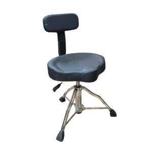 כיסא תופים הידראולי HDT-600 מבית Gdrums – מושב אופנוע מרופד, משענת מתכווננת ויציבות אופטימלית לנגינה מקצועית