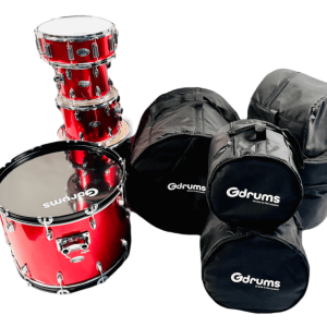 סט תיקים מקצועי לתופים 5  GDRUMS STUDIO (20 אינץ’) – תיקי תופים איכותיים עם הגנה מירבית לנגנים מקצועיים