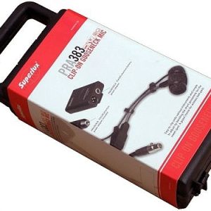 מיקרופון איכותי לכלי נשיפה Superlux PRA383 / PS418S – מיקרופון קונדנסר מקצועי עם קליפס חזק, איכות סאונד גבוהה להופעות והקלטות