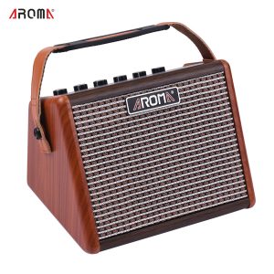 מגבר נייד לגיטרה אקוסטית TM-15A מבית Aroma – נייד, קומפקטי, עם בלוטות׳ ואיכות סאונד גבוהה