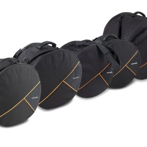 תיקי תופים לאולפן ולהופעות 5 חלקים 22 x18 אינץ’ – הגנה מקצועית ונשיאה קלה מבית GEWA Germany