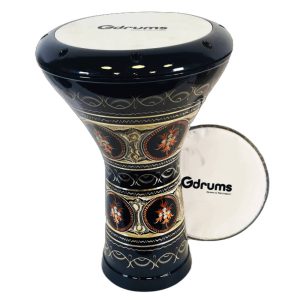 דרבוקה בעיצוב אותנטי בעיצוב אותנטי EC-GE17 מבית Gdrums – סאונד עוצמתי, תהודה עמוקה ועיטורים מסורתיים לנגנים מקצועיים