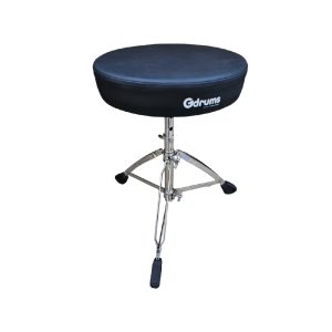 כיסא מתכוונן לתופים DT-60 מבית Gdrums – מושב עגול ונוח למתופפים, יציב ועמיד לנגינה ממושכת בצבע שחור