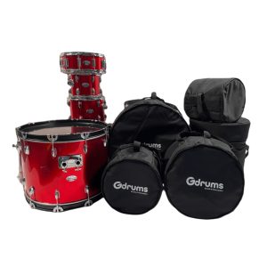 סט תיקים מקצועי לתופים 5  GDRUMS STUDIO (20 אינץ’) – תיקי תופים איכותיים עם הגנה מירבית לנגנים מקצועיים