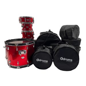 סט תיקים לתופים 5 חלקים GDRUMS STAGE (22 אינץ’) – הגנה מושלמת ונשיאה נוחה למערכת תופים מלאה