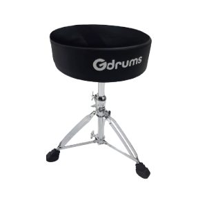 כיסא תופים עם מושב רחב DT-200 מבית Gdrums – מושב מרופד, יציב ונוח לנגינה ממושכת בצבע שחור