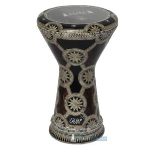 דרבוקה בעבודת יד מצרית עם אם הפנינה – Gawharet El Fan