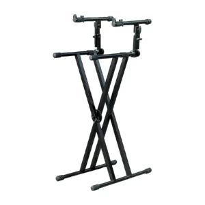 X-Pro 60 — סטנד X מתקפל לקלידים שתי קומות עם נעילה מהירה (47–131 ס״מ, 60 ק״ג)