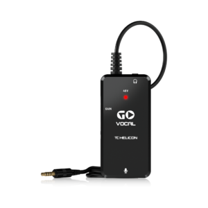 כרטיס קול נייד לגיטרה GO VOCAL מבית TC Helicon – כרטיס קול מקצועי עם XLR, פנטום 48V ויציאת אוזניות