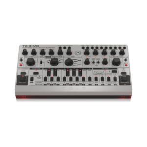 סינתיסייזר אנלוגי בס אנלוגי “Modded-Out” עם VCO ו-VCF, אוסילטור Sub-Harmonic, סיקוונסר 16 צעדים ואפקט Drive דגם TD-3-MO-SR מבית BEHRINGER
