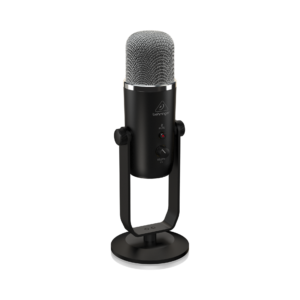 מיקרופון USB אולפני BEHRINGER BIGFOOT רב-תכליתי עם ממשק USB, דפוסי קליטה משתנים ומעמד שולחן להתאמה אישית