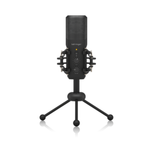 מיקרופון קונדנסר Cardioid USB BU200 עם מעמד שולחן, פופ פילטר ולחצן השתקה להקלטות פודקאסטים, סטרימינג ושיחות VoIP