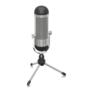 מיקרופון שידור קונדנסר USB BEHRINGER BVR84 עם קפסולה וינטג’ אייקונית וסאונד מקצועי לפודקאסטים, סטרימינג ומוזיקה