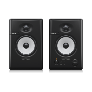 **Behringer TRUTH 3.5 – זוג מוניטורים אולפניים 3.5 אינץ’ 64W עם Waveguide וכניסות TRS RCA לסטודיו ביתי**, ([sweetwater.com][1])  [1]: https://www.sweetwater.com/store/detail/TRUTH35–behringer-truth-3.5-inch-powered-studio-monitor-pair “Behringer Truth 3.5-inch Powered Studio Monitor Pair | Sweetwater”