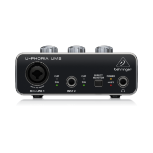 כרטיס קול USB UM2 מבית BEHRINGER עם XENYX Mic Preamplifier – איכות אודיו מקצועית, יציאות 2×2