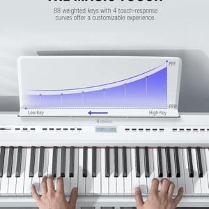 קלידים שקולים למתחילים DONNER DEP20 – USB-MIDI, רמקולים מובנים ואימון שקט באוזניות