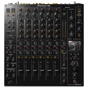 DJM-V10-LF מיקסר DJ מקצועי עם 6 ערוצים, אפקטים מתקדמים, תאימות ל-rekordbox ו-Serato DJ Pro, איכות סאונד גבוהה.