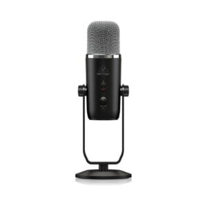 מיקרופון USB אולפני BEHRINGER BIGFOOT רב-תכליתי עם ממשק USB, דפוסי קליטה משתנים ומעמד שולחן להתאמה אישית