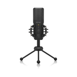 מיקרופון סטרימינג Cardioid USB BU200 עם מעמד שולחן, פופ פילטר ולחצן השתקה להקלטות פודקאסטים, סטרימינג ושיחות VoIP