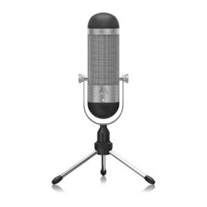 מיקרופון איכותי קונדנסר USB BEHRINGER BVR84 עם קפסולה וינטג’ אייקונית וסאונד מקצועי לפודקאסטים, סטרימינג ומוזיקה