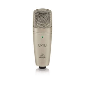 מיקרופון קרדיואידי USB מבית BEHRINGER – מיקרופון מקצועי לשירה וכלים אקוסטיים עם חיבור USB ישיר