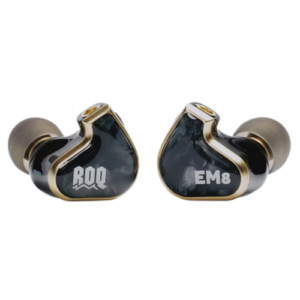 אוזניות מקצועיות IN-EAR EM8 ROQ AUDIO, אוזניות מוניטור מקצועיות, איכות סאונד גבוהה, נוחות מתקדמת וביצועים מדויקים למוזיקאים ותקליטנים