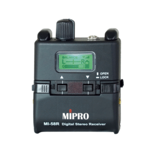 מקלט סטריאו דיגיטלי 5.8 GHz מסדרת MI58 – איכות שמע גבוהה, השהיה נמוכה וניהול סאונד מתקדם להופעות חיות ואולפנים