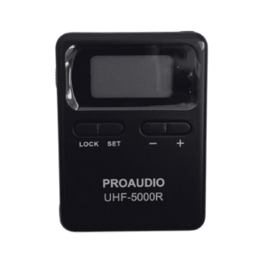 מערכת שידור קול אלחוטית ProAudio UHF5000BP – מקלט מקצועי עם טווח פעולה רחב וצליל נקי להדרכות, סיורים ואירועים