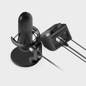 SteelSeries Alias Pro מיקרופון גיימינג מקצועי XLR לגיימינג וסטרימינג עם מיקסר Stream ו-Shock Mount