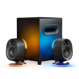 SteelSeries Arena 7 מערכת רמקולים לגיימינג עם סאבוופר, Bluetooth ו-PrismSync RGB