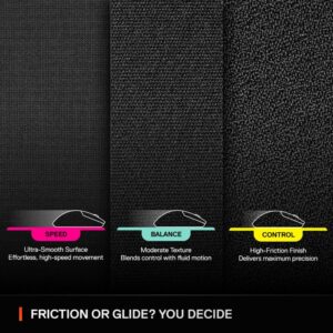 משטח לעכבר גיימינג קונטרול SteelSeries QcK Control – משטח לעכבר גיימינג לשליטה מדויקת וחיכוך גבוה עם קצוות תפורים ובסיס נגד החלקה