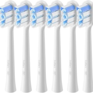 שישיית ראשים לבנים למברשת שיניים חשמלית Laifen Wave – ראשי החלפה איכותיים לצחצוח יעיל ועדין
