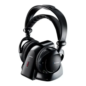 אוזניות אלחוטיות לטלוויזיה Blaupunkt 2.4GHz עם תחנת טעינה UHF דיגיטלית – אריזה פגומה