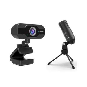 ערכת זום למחשב – מיקרופון USB שולחני עם סינון רעשים וחצובה + מצלמת רשת Full HD 1080p מתכווננת 360° Plug and Play