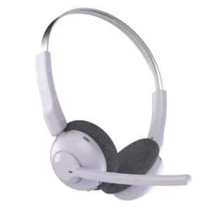 JLab Go Work Pop Wireless – אוזניות אלחוטיות לעבודה עם מיקרופון בום וסינון רעשים, Bluetooth Multipoint, מעל 50 שעות סוללה, קלות משקל עם כריות Cloud Foam