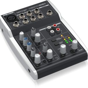 מיקסר קומפקטי 5 ערוצים עם USB לשידור/הקלטה – Behringer XENYX 502S