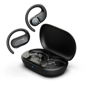 אוזניות ספורט אלחוטיות פתוחות JLab JBuds Open Sport TWS – קשת סביב האוזן, דרייברים 14.2 מ״מ ומצבי אקוולייזר להתאמה אישית