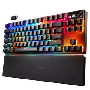 זמן תגובה אפס נקודה שבע מילישניות TKL SteelSeries Apex Pro Gen 3 – OmniPoint 3.0, Rapid Trigger, OLED ו-RGB