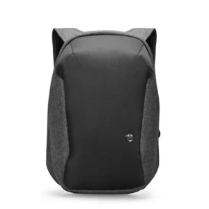 Swiss Digital Cosmo תיק גב למחשב 16″ ול-iPad 12.9 עם יציאת USB ו-Add A Bag – שחור אפור, אידיאלי לטיסות וליום עבודה
