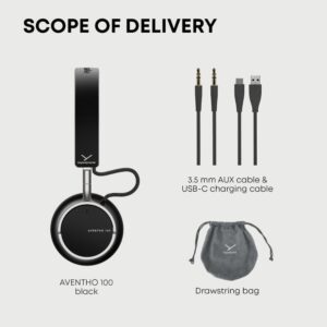אוזניות עם מצב שקיפות Beyerdynamic Aventho 100 On-Ear עם ANC, סאונד פרימיום, Bluetooth 5.4 וטעינה מהירה – עד 60 שעות האזנה